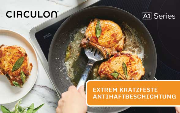 Circulon Pfannen mit extrem kratzfester Antihaftbeschichtung Circulon Pfannen mit extrem kratzfester Antihaftbeschichtung